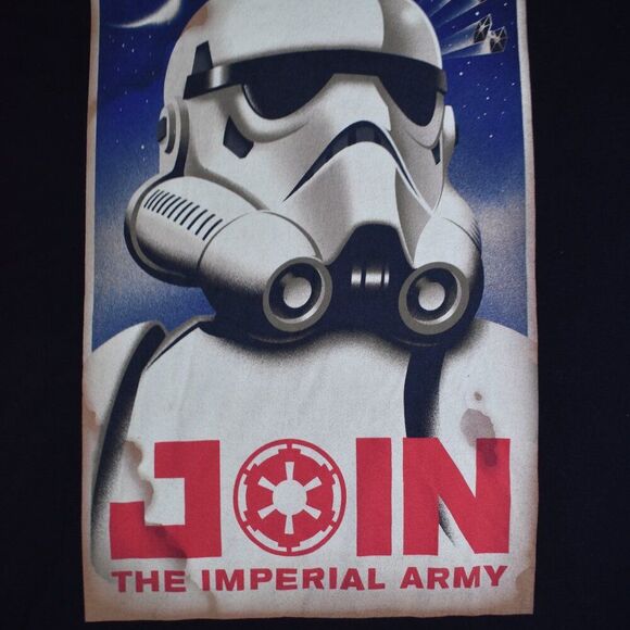 Star Wars Stormtrooper Black Graphic T-Shirt Size Large Cotton Tee - Picture 3 of 6